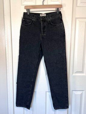 Everlane The 90's Cheeky Jean in Washed Black Organic Cotton Size 27 NWT